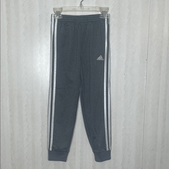❤️ ADIDAS Kids Gray Track Pants Size 6 - Picture 2 of 5